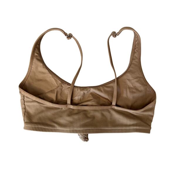 Frankie's Bikinis Beige Tan Greer Bikini Top Size Small - Picture 2 of 3